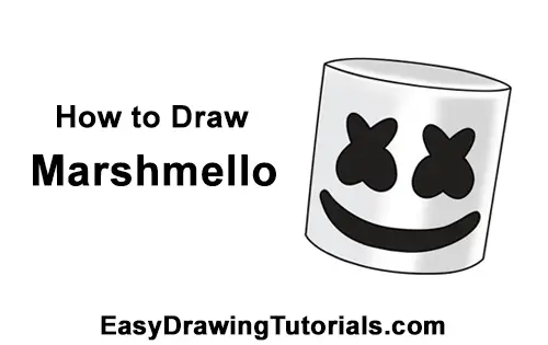 How to Draw Marshmello and Mini Mello Step by Step - Mini Marshmello Drawing  - YouTube